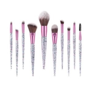 Glitter Diamond Crystal Handle Professional Makeup Set 10τμχ
