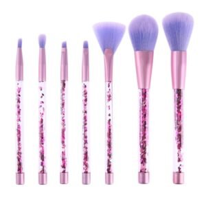 Πινέλα Μακιγιάζ – V Color Professional Women Makeup Brush Set, 7 τεμαχίων (Crystal/Pink/Water)